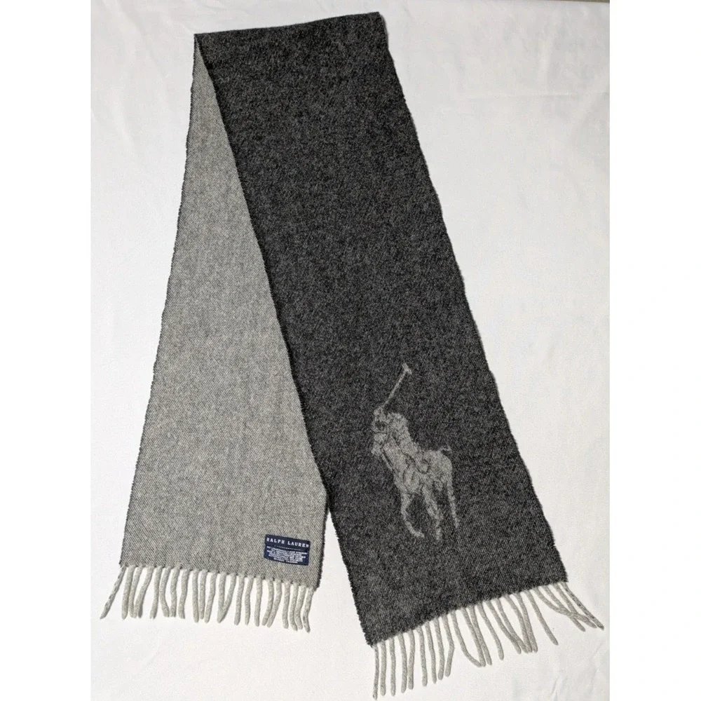 Ralph Lauren Blue Label Lambs Wool +‎ Cashmere Scarf Made In ITALY